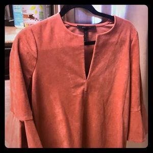 Bcbg Pink Faux Suede Dress